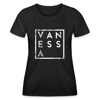 Vanessa Minimalism - Women's Functional T-Shirt - black - Front - AI Model Female 172 light (172cm)