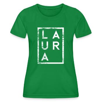 Laura Minimalismus - Frauen Funktions-T-Shirt - Kelly Green - Vorne - AI Model Female 172 dark (172cm)