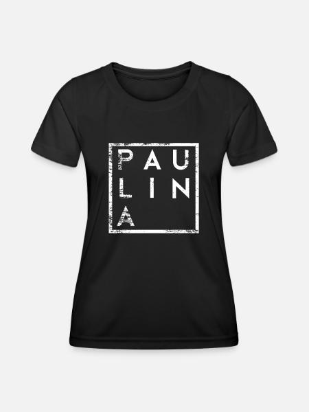 Paulina Minimalismus - Frauen Funktions-T-Shirt - Schwarz