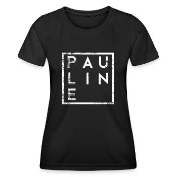 Pauline Minimalisme - T-shirt sport Femme - noir - Devant - AI Model Female 172 light (172cm)