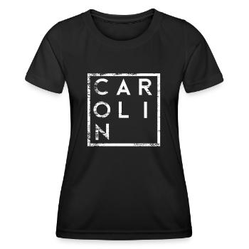 Carolin Minimalismus - Frauen Funktions-T-Shirt - Schwarz - Vorne - AI Model Female 172 light (172cm)