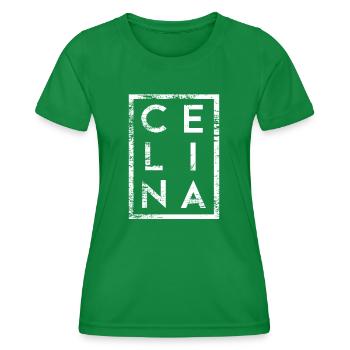 Celina Minimalisme - T-shirt sport Femme - vert - Devant - AI Model Female 172 dark (172cm)