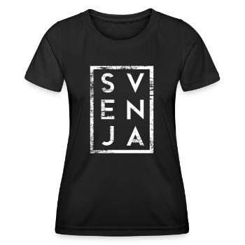 Svenja Minimalismus - Frauen Funktions-T-Shirt - Schwarz - Vorne - AI Model Female 172 light (172cm)