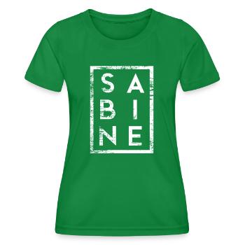 Sabine Minimalism - Women's Functional T-Shirt - kelly green - Front - AI Model Female 172 dark (172cm)
