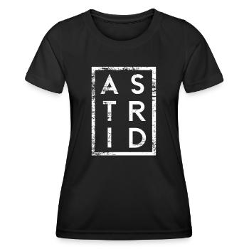Astrid Minimalismus - Frauen Funktions-T-Shirt - Schwarz - Vorne - AI Model Female 172 light (172cm)