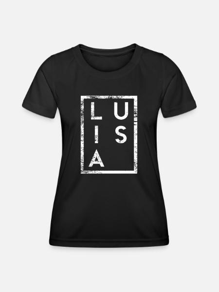 Luisa Minimalismus - Frauen Funktions-T-Shirt - Schwarz