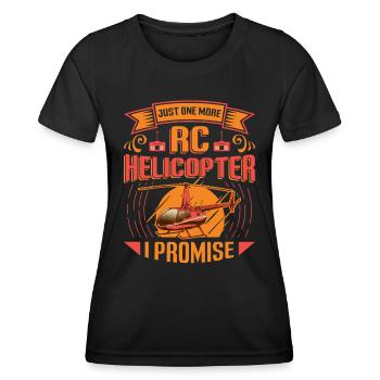 Nur Noch Ein Rc-hubschrauber, Ich Verspreche. - Frauen Funktions-T-Shirt - Schwarz - Vorne - AI Model Female 172 light (172cm)