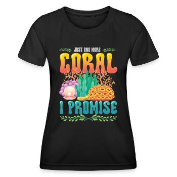 Nur Noch Eine Koralle Verspreche Ich, Riffbecken - Frauen Funktions-T-Shirt - Schwarz - Vorne - AI Model Female 172 light (172cm)