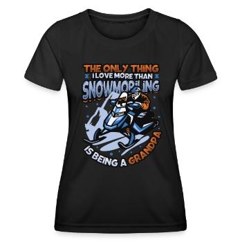 Snowmobiling Grandpa Snowmobile - Women's Functional T-Shirt - black - Front - AI Model Female 172 light (172cm)