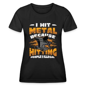 Hit Metal Blacksmith - T-shirt sport Femme - noir - Devant - AI Model Female 172 light (172cm)