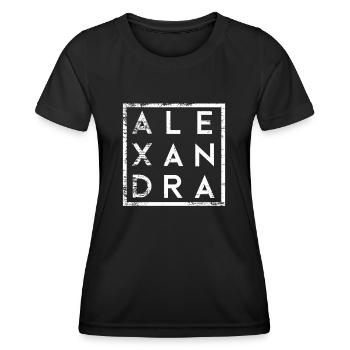 Alexandra Minimalisme - T-shirt sport Femme - noir - Devant - AI Model Female 172 light (172cm)