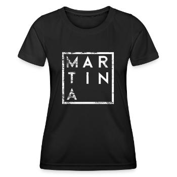 Martina Minimalismus - Frauen Funktions-T-Shirt - Schwarz - Vorne - AI Model Female 172 light (172cm)