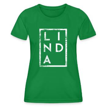 Linda Minimalismus - Frauen Funktions-T-Shirt - Kelly Green - Vorne - AI Model Female 172 dark (172cm)