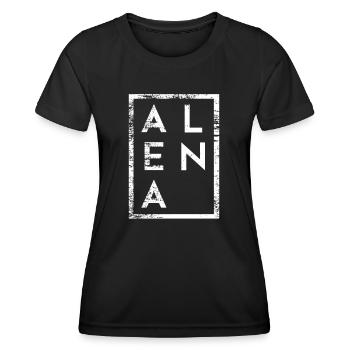 Alena Minimalisme - T-shirt sport Femme - noir - Devant - AI Model Female 172 light (172cm)