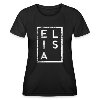 Elisa Minimalismus - Frauen Funktions-T-Shirt - Schwarz - Vorne - AI Model Female 172 light (172cm)
