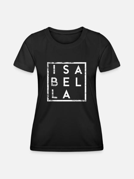 Isabella Minimalismus - Frauen Funktions-T-Shirt - Schwarz