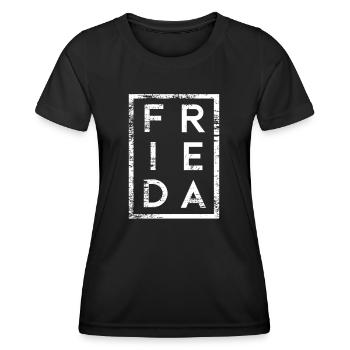 Frieda Minimalisme - T-shirt sport Femme - noir - Devant - AI Model Female 172 light (172cm)