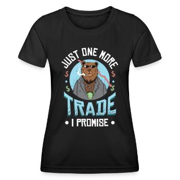 Plus qu’un seul échange que je promets - T-shirt sport Femme - noir - Devant - AI Model Female 172 light (172cm)