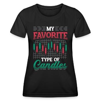 Stock Market Stock TraderMy preferred candlestick type, stock market - Women's Functional T-Shirt - black - Front - AI Model Female 172 light (172cm)