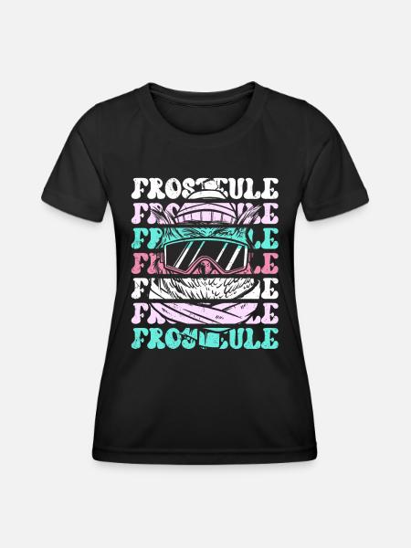 Frieren - FROSTEULE - Frauen Funktions-T-Shirt - Schwarz