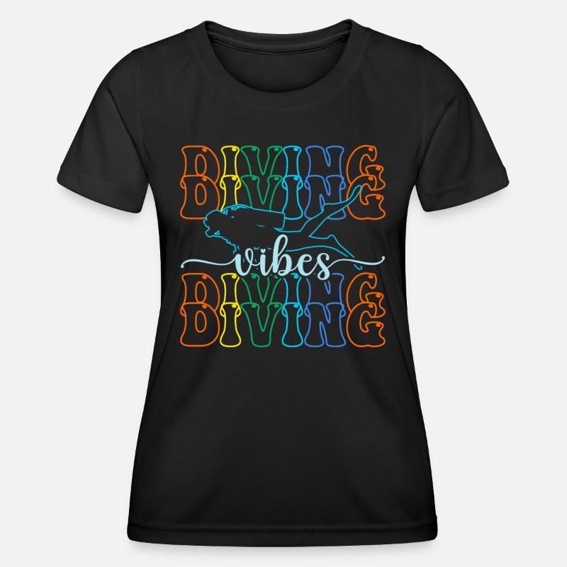 Scuba Diving Dive Dive Dive - Frauen Funktions-T-Shirt - Schwarz