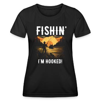 Pêcheur pêcheur pêcheur - T-shirt sport Femme - noir - Devant - AI Model Female 172 light (172cm)