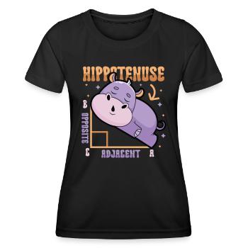 Hippotenuse, opposite, adjacent - Women's Functional T-Shirt - black - Front - AI Model Female 172 light (172cm)