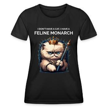 Dame aux chats - T-shirt sport Femme - noir - Devant - AI Model Female 172 light (172cm)