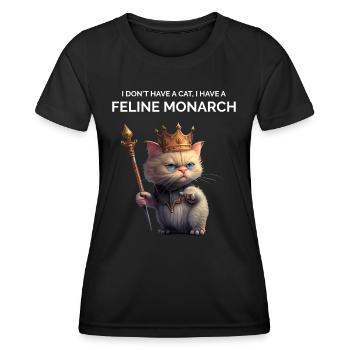 Funny Cat Saying Crazy Cat Lady - Women's Functional T-Shirt - black - Front - AI Model Female 172 light (172cm)