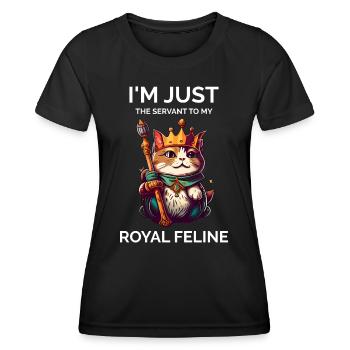 Je suis juste le serviteur mignon amoureux des chats - T-shirt sport Femme - noir - Devant - AI Model Female 172 light (172cm)