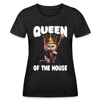 Katzendame - Lustig - Frauen Funktions-T-Shirt - Schwarz - Vorne - AI Model Female 172 light (172cm)