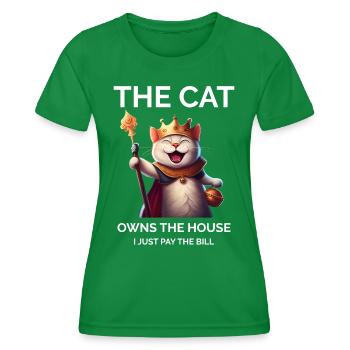 Cat Lover Kitten - Women's Functional T-Shirt - kelly green - Front - AI Model Female 172 dark (172cm)