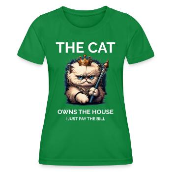 Proud Cat Owner - Women's Functional T-Shirt - kelly green - Front - AI Model Female 172 dark (172cm)