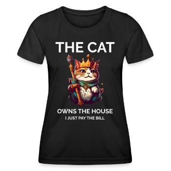 Sarcastic Cat - Women's Functional T-Shirt - black - Front - AI Model Female 172 light (172cm)