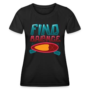 Finding balance - Women's Functional T-Shirt - black - Front - AI Model Female 172 light (172cm)