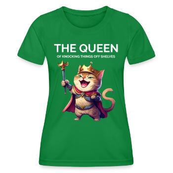 Cat Lover Kitten - Women's Functional T-Shirt - kelly green - Front - AI Model Female 172 dark (172cm)