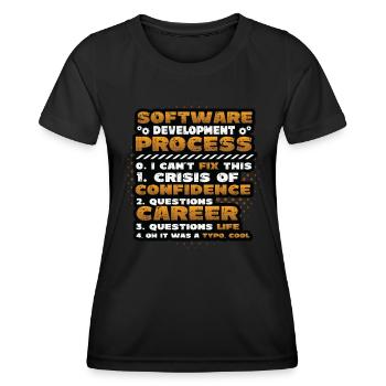 Software-Entwicklungsprozess, Programmierung - Frauen Funktions-T-Shirt - Schwarz - Vorne - AI Model Female 172 light (172cm)