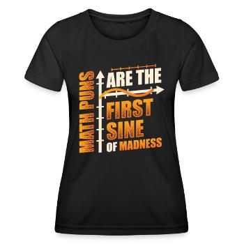 Mathe-Lehrer, Mathe-Schüler, Mathe-Wortspiele - Frauen Funktions-T-Shirt - Schwarz - Vorne - AI Model Female 172 light (172cm)