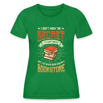 Bookseller, librarian, book lover - Women's Functional T-Shirt - kelly green - Front - AI Model Female 172 dark (172cm)