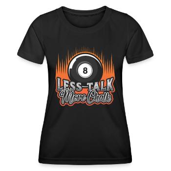 Moins parler, plus de craie - T-shirt sport Femme - noir - Devant - AI Model Female 172 light (172cm)