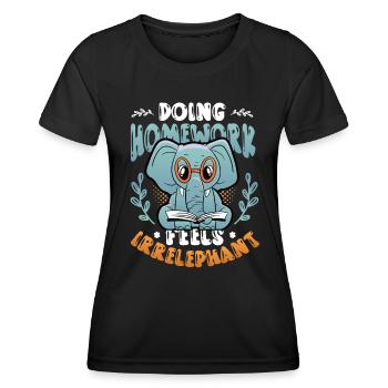 Hausaufgaben machen, fühlt sich nicht gut an - Frauen Funktions-T-Shirt - Schwarz - Vorne - AI Model Female 172 light (172cm)