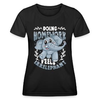 Hausaufgaben machen, fühlt sich nicht gut an - Frauen Funktions-T-Shirt - Schwarz - Vorne - AI Model Female 172 light (172cm)