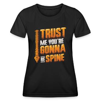 Vertrauen Sie Mir, ich bin Chiropraktiker - Frauen Funktions-T-Shirt - Schwarz - Vorne - AI Model Female 172 light (172cm)