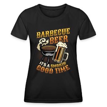 Grill - Frauen Funktions-T-Shirt - Schwarz - Vorne - AI Model Female 172 light (172cm)