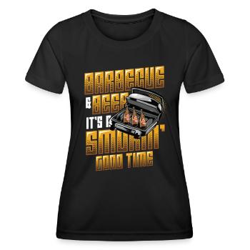 Grill - Frauen Funktions-T-Shirt - Schwarz - Vorne - AI Model Female 172 light (172cm)