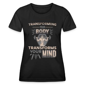 La transformation de votre corps façonne votre - T-shirt sport Femme - noir - Devant - AI Model Female 172 light (172cm)