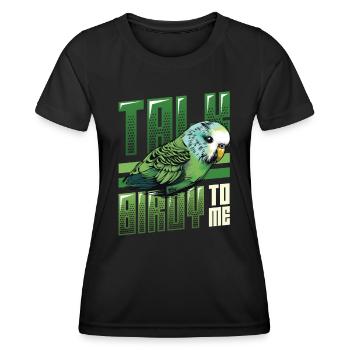 Talk Birdy To Me - Budgie - Women's Functional T-Shirt - black - Front - AI Model Female 172 light (172cm)