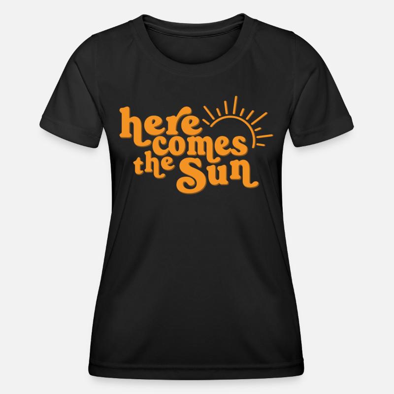 Here comes the sun - Women's Functional T-Shirt - black