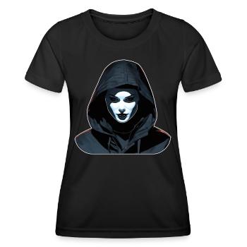 Fille gothique en sweat à capuche - T-shirt sport Femme - noir - Devant - AI Model Female 172 light (172cm)