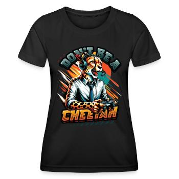 Jeux vidéo Cheetaah Esport Gaming Nerd Gamer - T-shirt sport Femme - noir - Devant - AI Model Female 172 light (172cm)